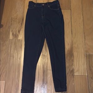 Dark blue high waisted jeans